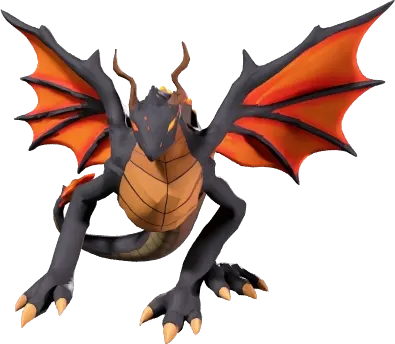 In-game model of Cinderthorn, a serpent of smouldering briar.